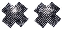 Preview: Nipple sticker cross black