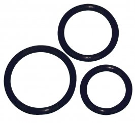 Black penis ring Trio -Ø 5 cm, 4,2 cm and 3,2 cm Black penis ring Trio -Ø 5 cm, 4,2 cm and 3,2 cm