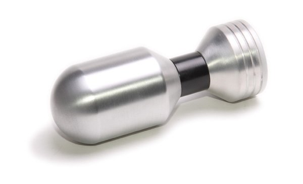 E-Stim Torpedo L – silberfarbene bipolare Elektrode, schräge Ansicht