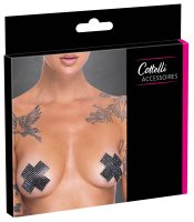 Preview: Nipple sticker cross black