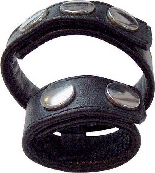Double leather cockstrap for intense pleasure Double leather cockstrap for intense pleasure