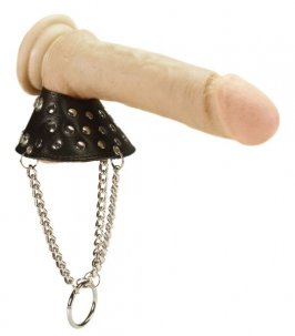 Testicle parachute with thorns - Leather BDSM Testicle parachute with thorns - Leather BDSM