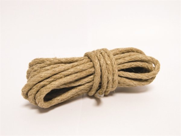 Bondageseil aus Hanf – 6 m, Natur