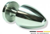 Preview: Buttplug made of stainless steel Ø 50 mm optional with writing