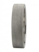 Preview: Cockring aus Edelstahl 15 mm breit geriffelt
