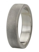 Preview: Cockring aus Edelstahl 15 mm breit geriffelt