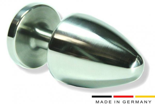 Buttplug made of stainless steel Ø 50 mm optional with writing