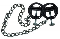 Preview: Round nipple screw clamps in black