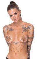 Preview: Glitter nipple stickers with chains