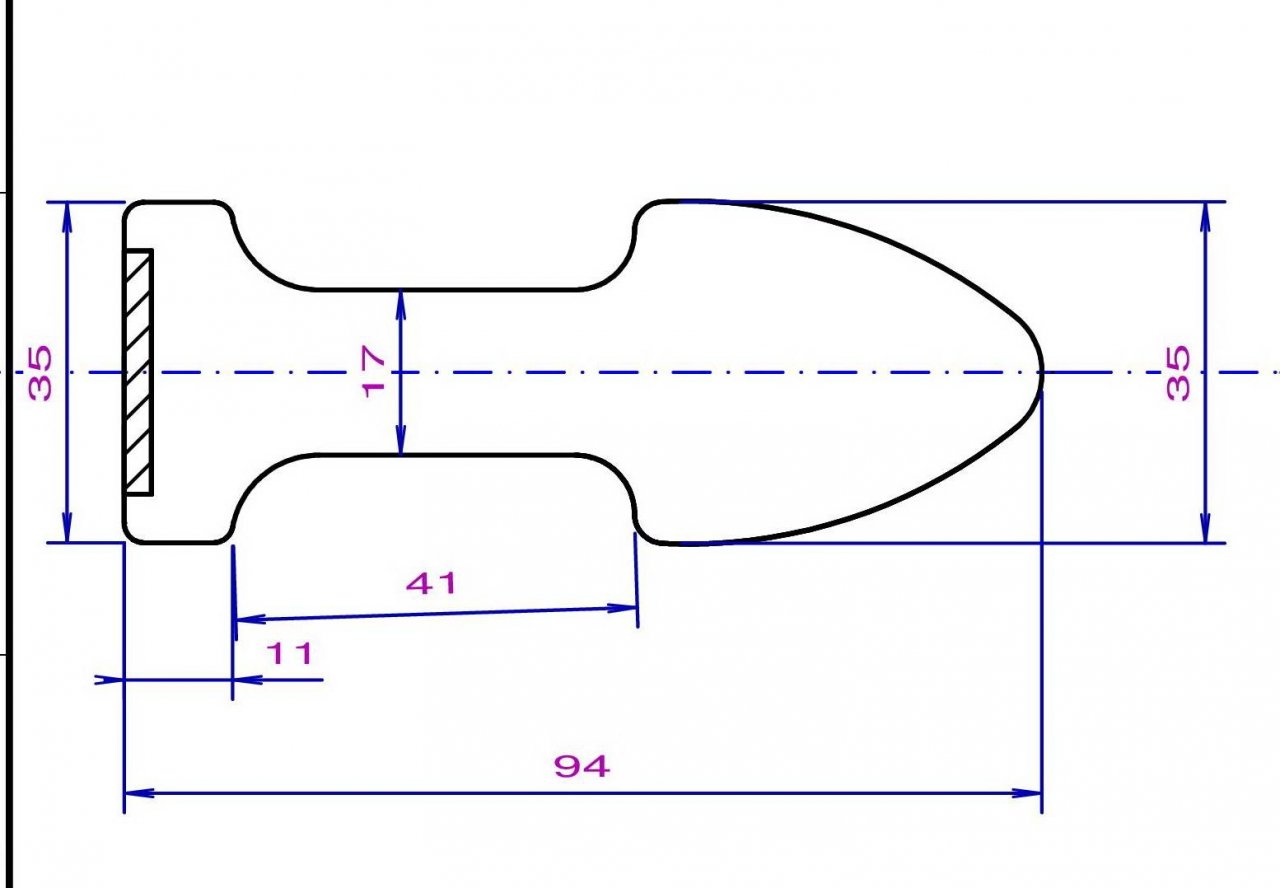 Slim butt plug 35 mm with and without stone Slim butt plug 35 mm with and without stone