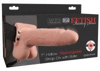 Preview: 7&quot;&quot; Hollow Rechargeable Strap-on with Balls