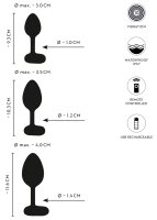 Preview: Vibro-Anal plug set with remote control Preview: Vibro-Anal plug set with remote control