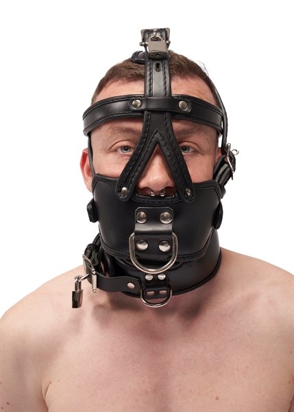 Leather Extreme Muzzle Head Harness Leather Extreme Muzzle Head Harness