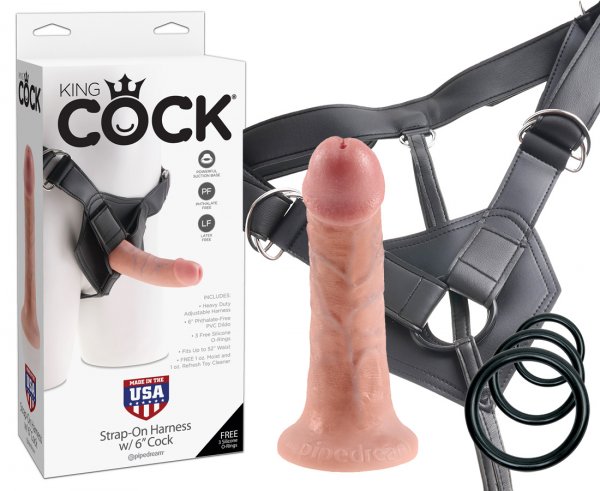 King Cock strap-on: Realistic experienceØ 4.1 cm