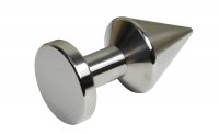 Preview: Buttplug made of stainless steel Ø 50 mm optional with writing