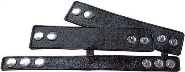 Tripple cockstrap in black leather Tripple cockstrap in black leather