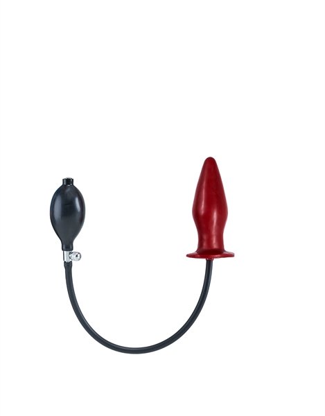 Inflatable Solid Butt Plug - Red M