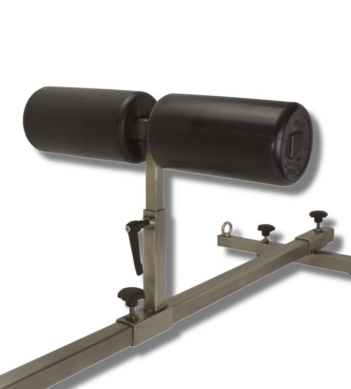 Pelvic support made of stainless steel with high-quality upholstery Pelvic support made of stainless steel with high-quality upholstery